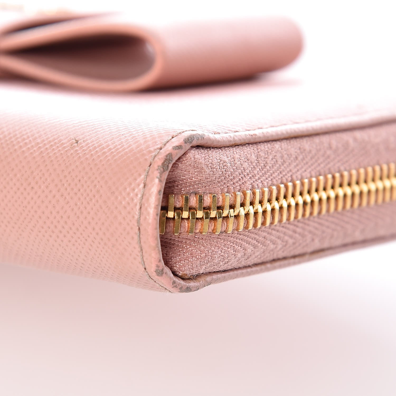 Prada Saffiano Fiocco Bow Zip Around Wallet Orchidea 15 of 24