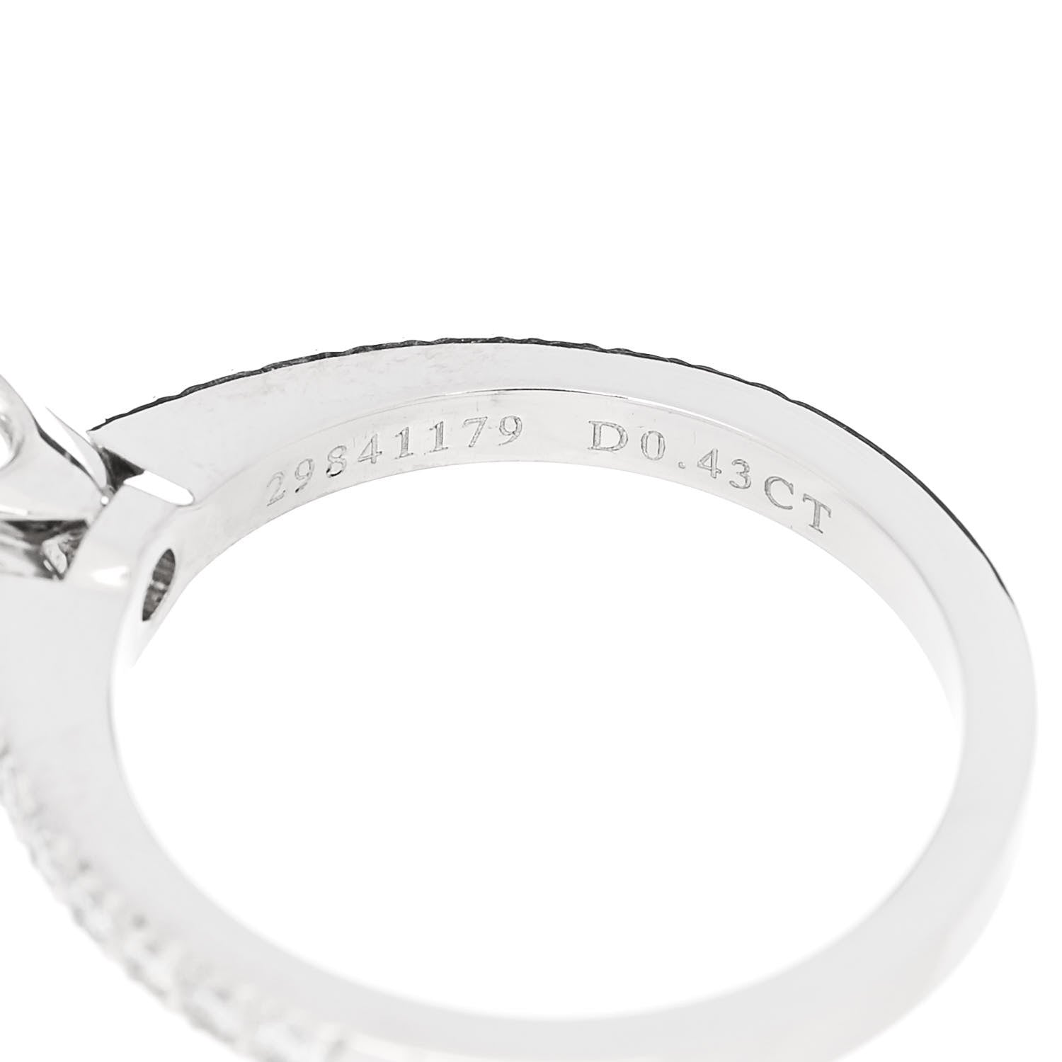 Tiffany Platinum Diamond 0.43ct Novo Princess-Cut Engagement Ring 48 4.5 6 of 7