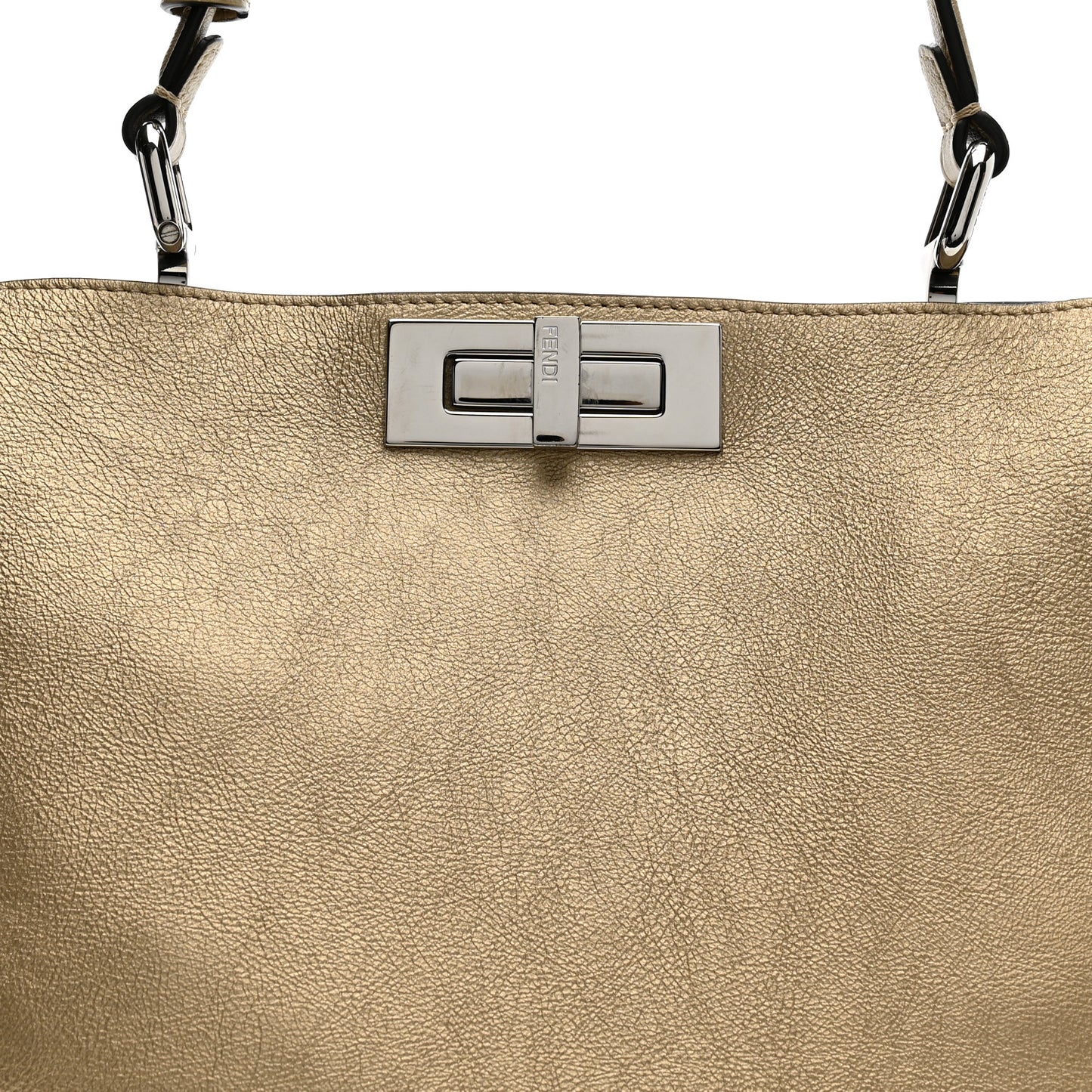 Metallic Vitello Medium Soft Peekaboo Gold