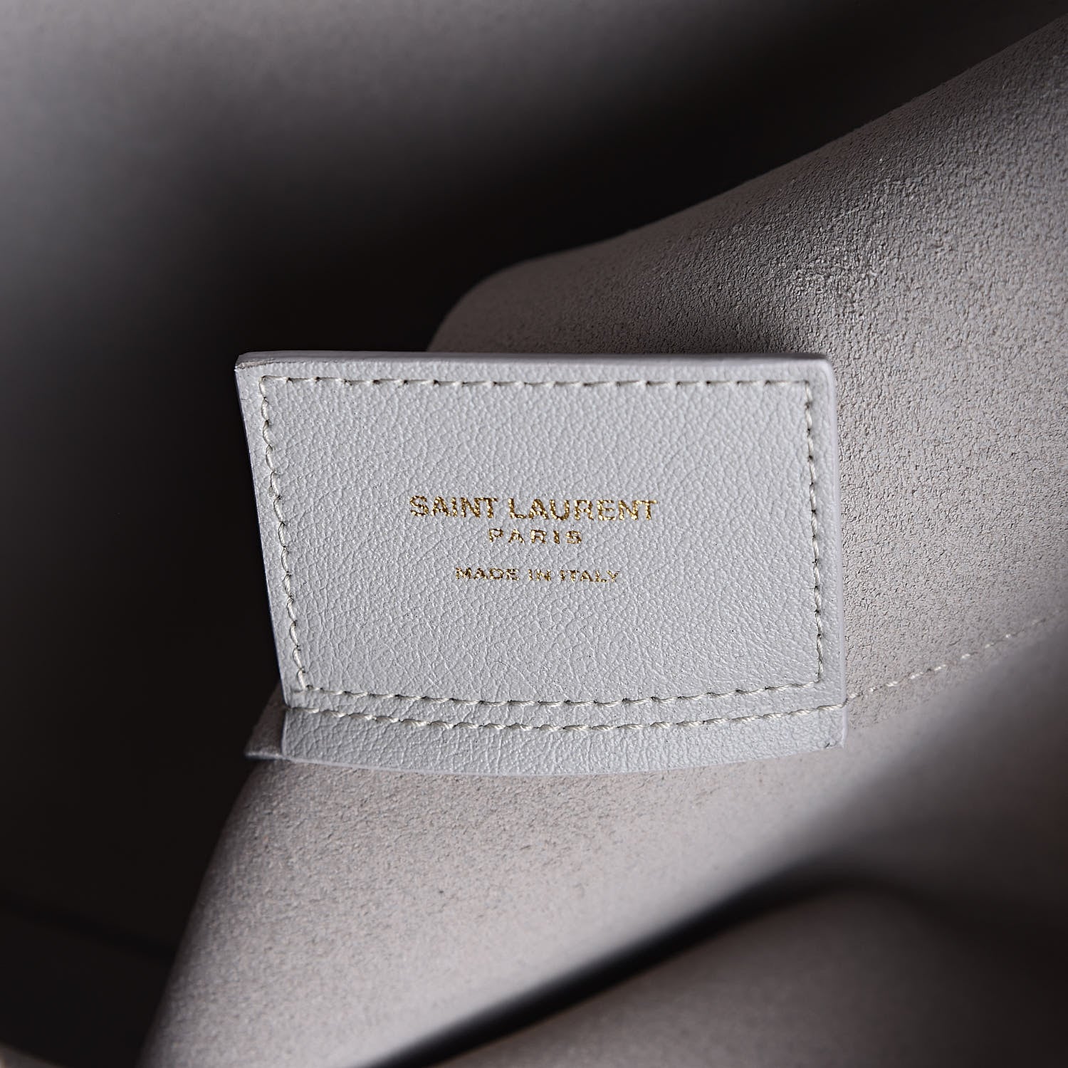 Saint Laurent Calfskin Large Shopping Tote Light Gray 7 of 11