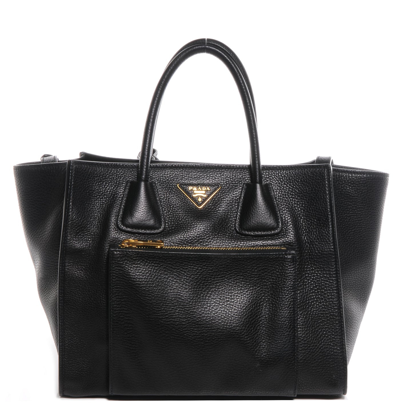Vitello Daino Shopping Tote Nero Black