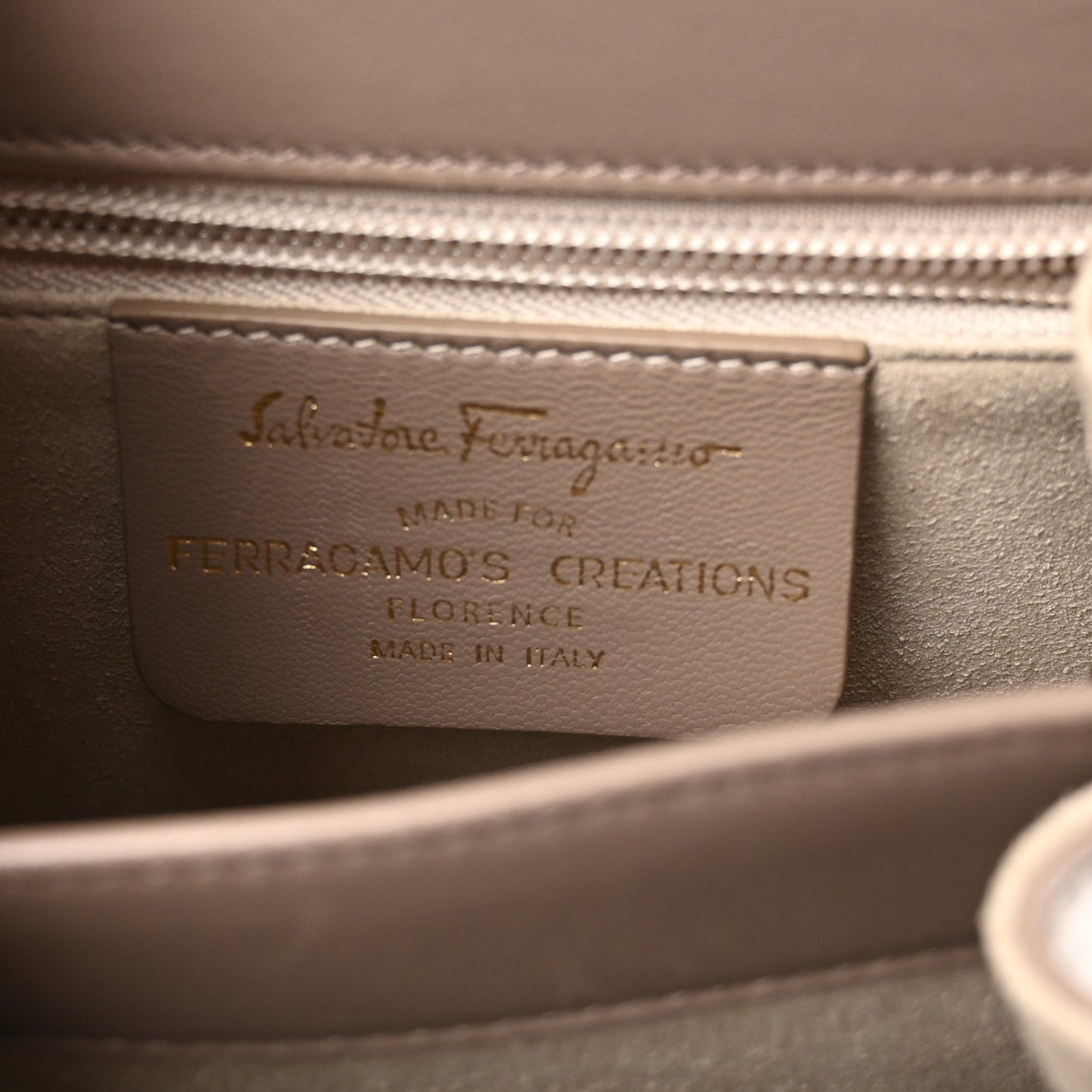 Brushed Off Calfskin Small Iconic Top Handle Bag Grey