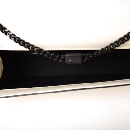 Saint Laurent Grain De Poudre Medium Classic Monogram Kate Satchel Porcellana Black 5 of 6