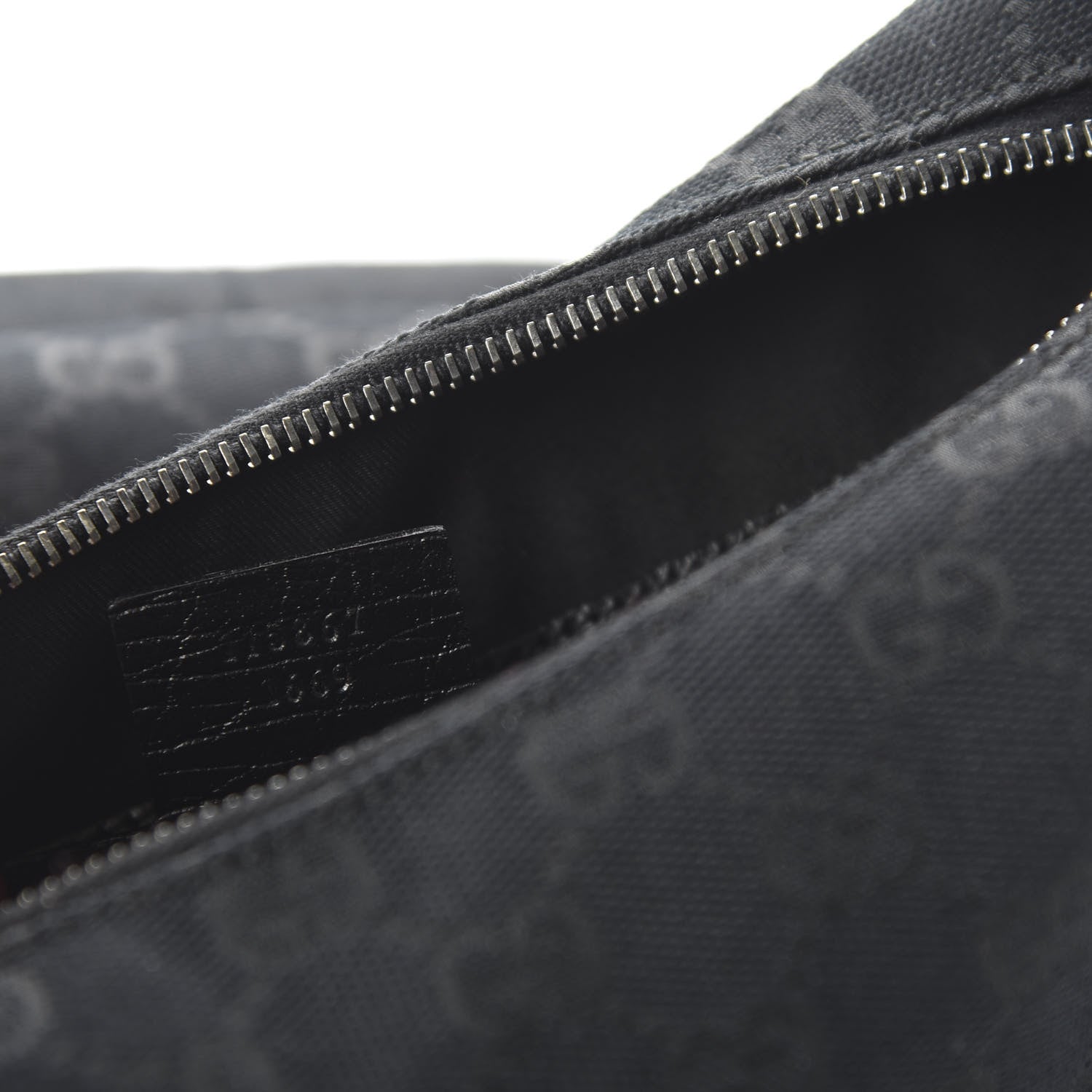 Gucci Monogram Medium Horsebit Chain Hobo Black 9 of 10