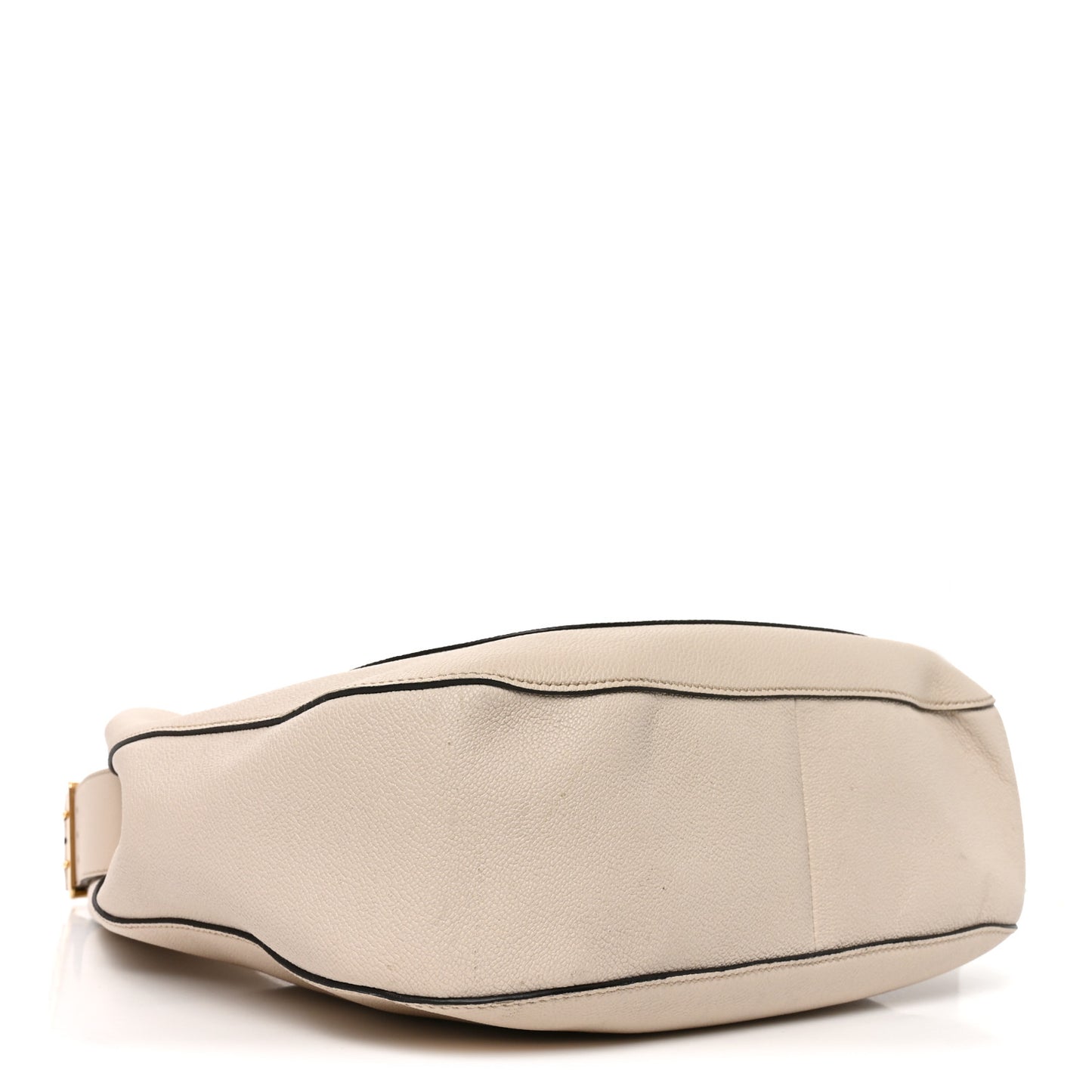 Grainy Calfskin Small Elmstone Hobo Limestone