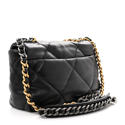 Chanel Lambskin Quilted Medium Chanel 19 Flap Black 2 of 10