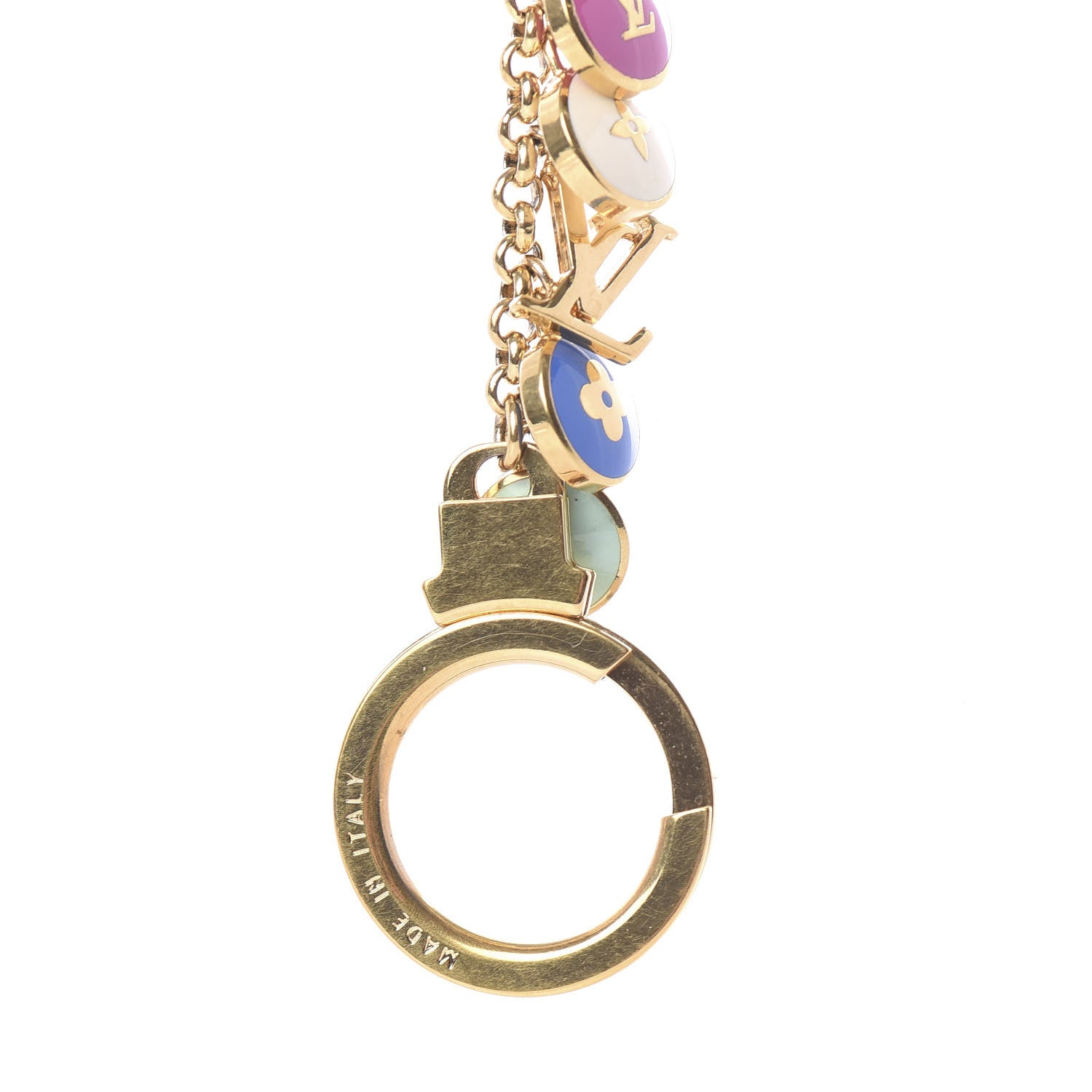 Louis Vuitton Metal Enamel Pastilles Key Chain Bag Charm Multicolor 3 of 3