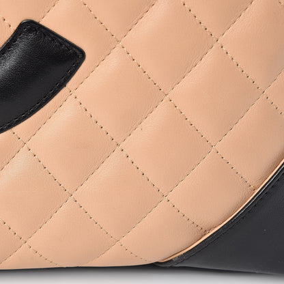 Chanel Calfskin Quilted Medium Cambon Tote Beige Black 17 of 17