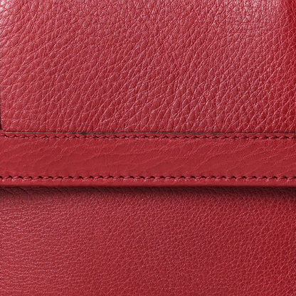 Gucci Textured Calfskin French Flap Wallet Red 8 of 9