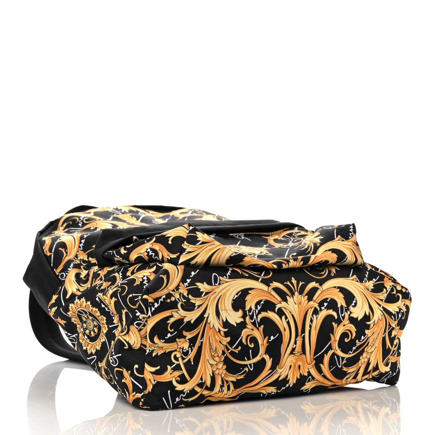 Versace Nylon Barocco Signature Print Backpack Black 4 of 9