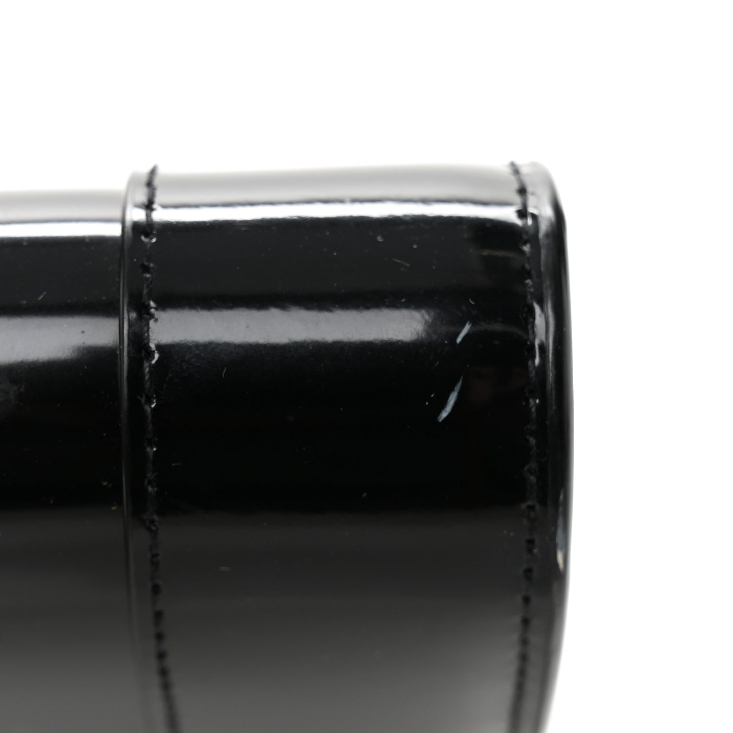 Lambskin Patent Monogram Cassandre Clasp Flap Pouch Black