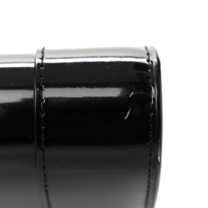 Saint Laurent Lambskin Patent Monogram Cassandre Clasp Flap Pouch Black 8 of 8