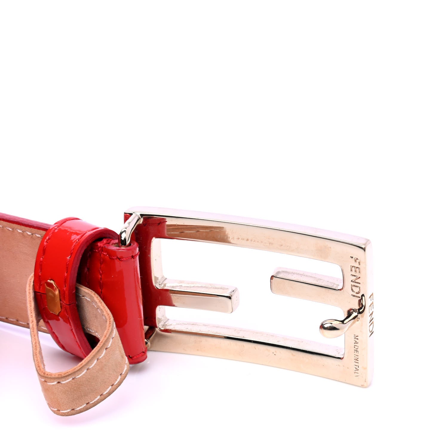 Fendi Patent FF Belt 95 38 Red 4 of 5