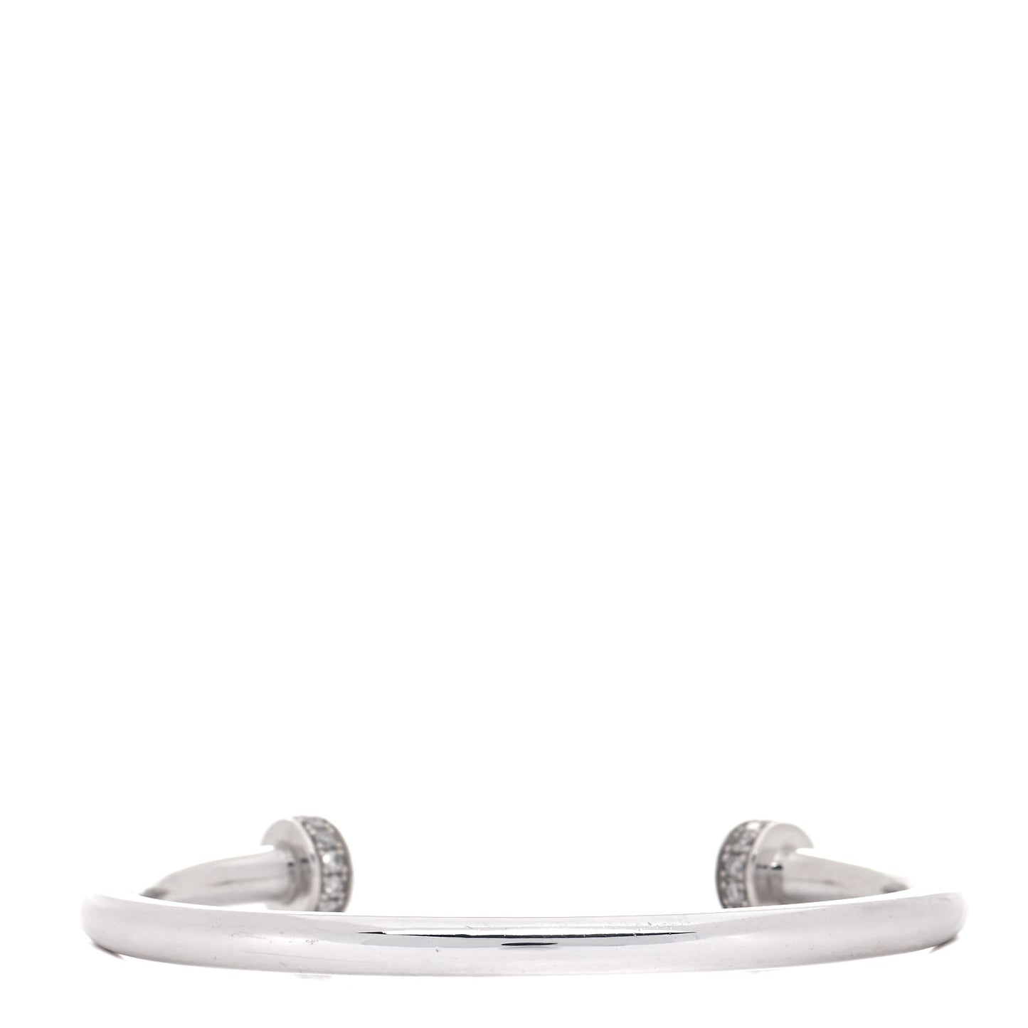 Sterling Silver Diamond Return to Tiffany Narrow Circle Edge Cuff Bracelet