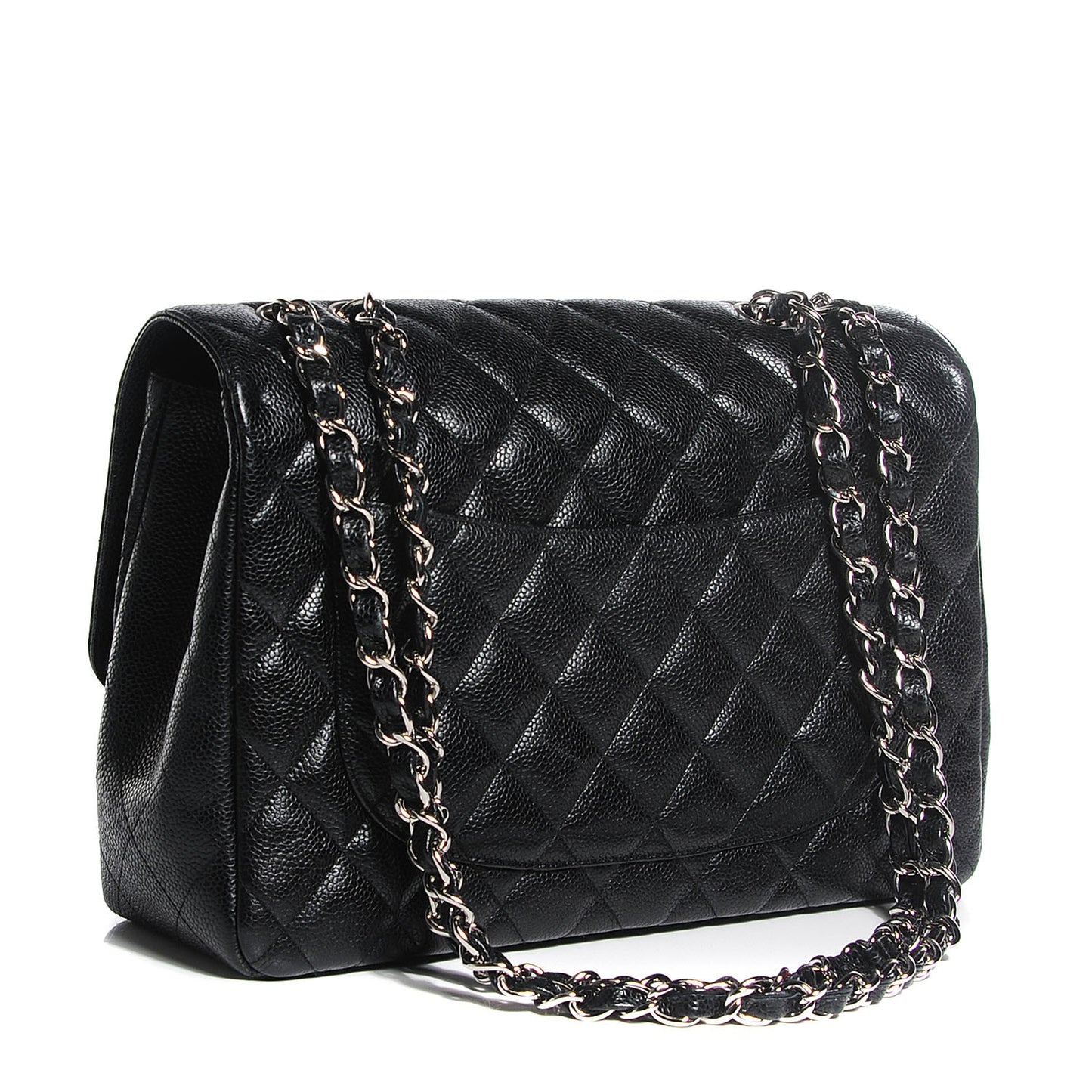 Caviar Quilted Jumbo Single Flap Black