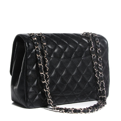 Chanel Caviar Quilted Jumbo Single Flap Black 3 of 8