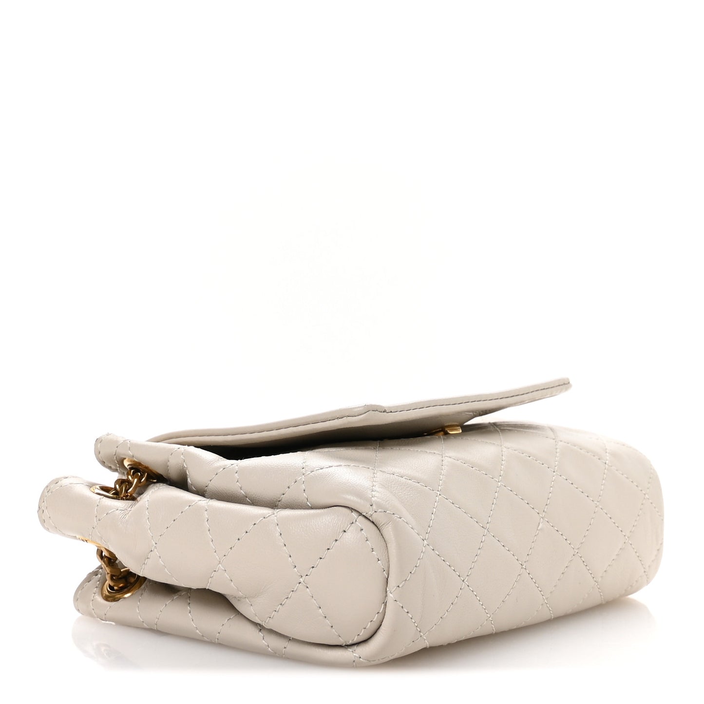 Lambskin Quilted Monogram Mini Nolita Crema Soft