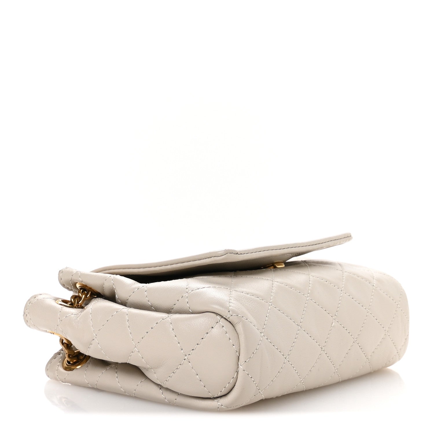 Saint Laurent Lambskin Quilted Monogram Mini Nolita Crema Soft 4 of 10