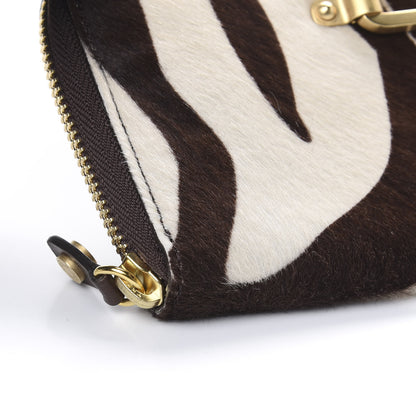 Jimmy Choo Zebra Print Pony Hair Wallet Brown 8 of 9