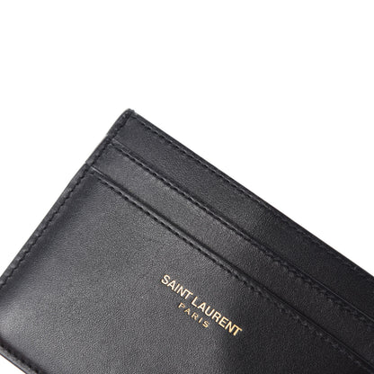 Saint Laurent Calfskin Credit Card Case Black 7 of 9