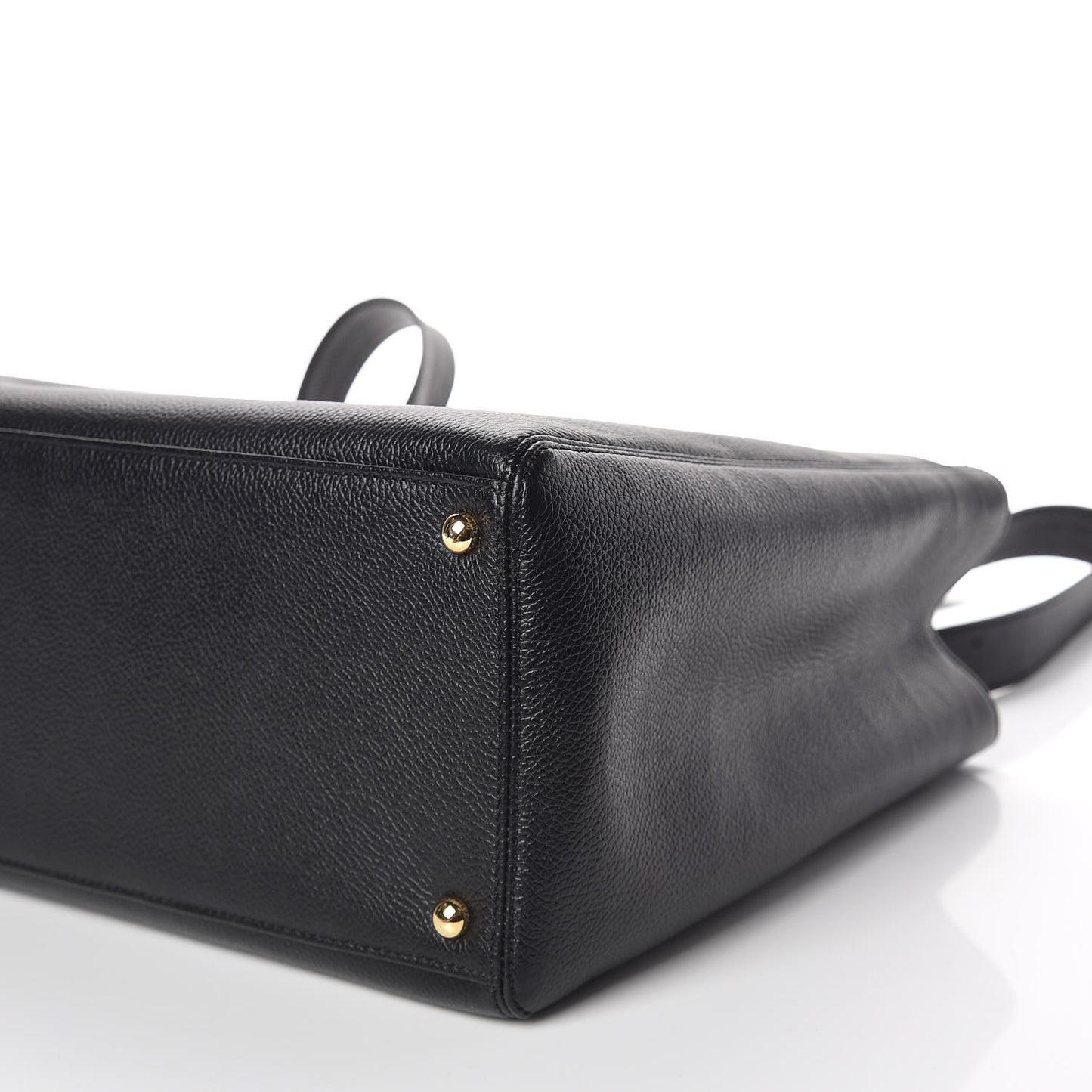 Calfskin Cerf Shopper Tote Black