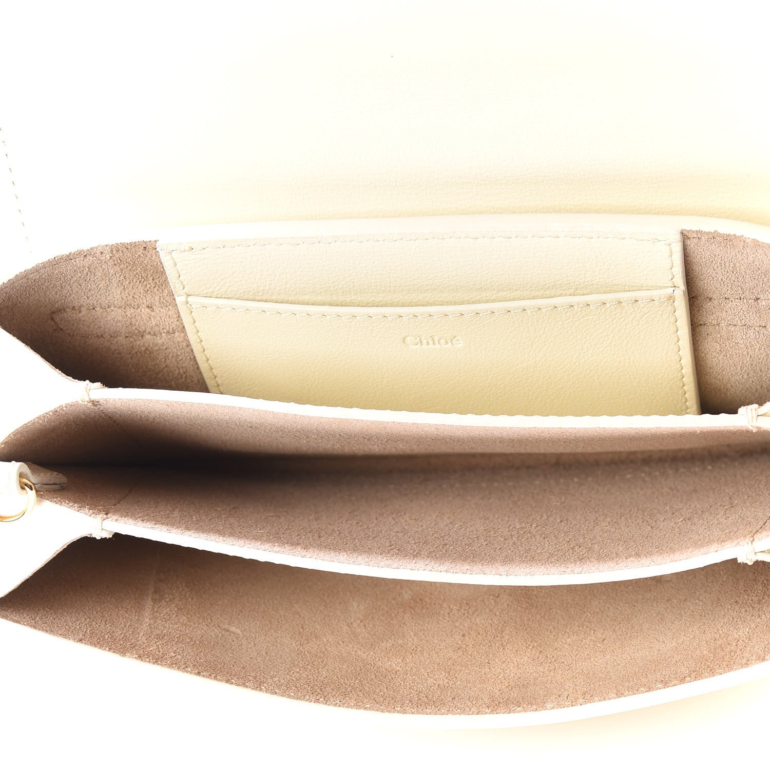 Chloe Calfskin Drew Bijou Clutch Natural White 4 of 10