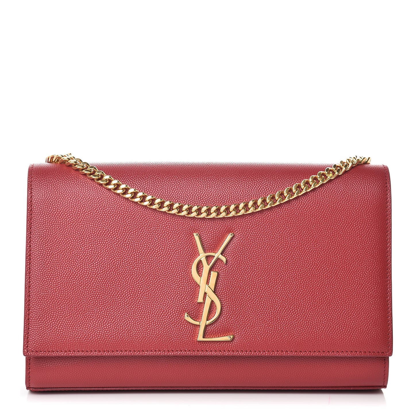 Grain De Poudre Medium Monogram Kate Satchel Red