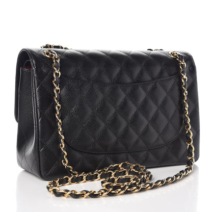 Chanel Caviar Quilted Jumbo Double Flap Black 3 of 10