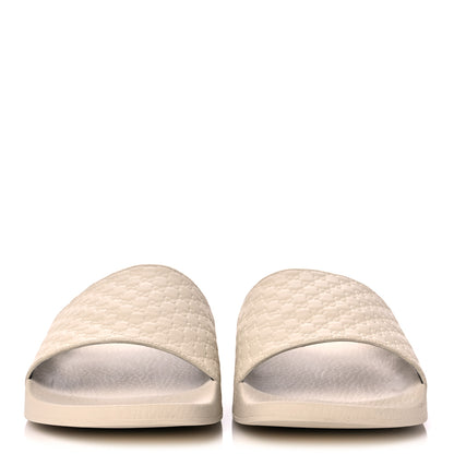 Gucci Microguccissima Mens Slide Sandals 11 Ivory 2 of 12
