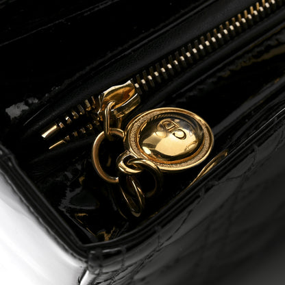Christian Dior Patent Cannage Large Lady Dior Black 13 of 16