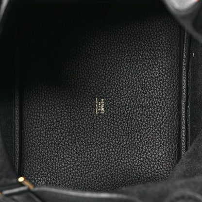 Hermes Taurillon Clemence Picotin Lock 22 MM Black 5 of 11