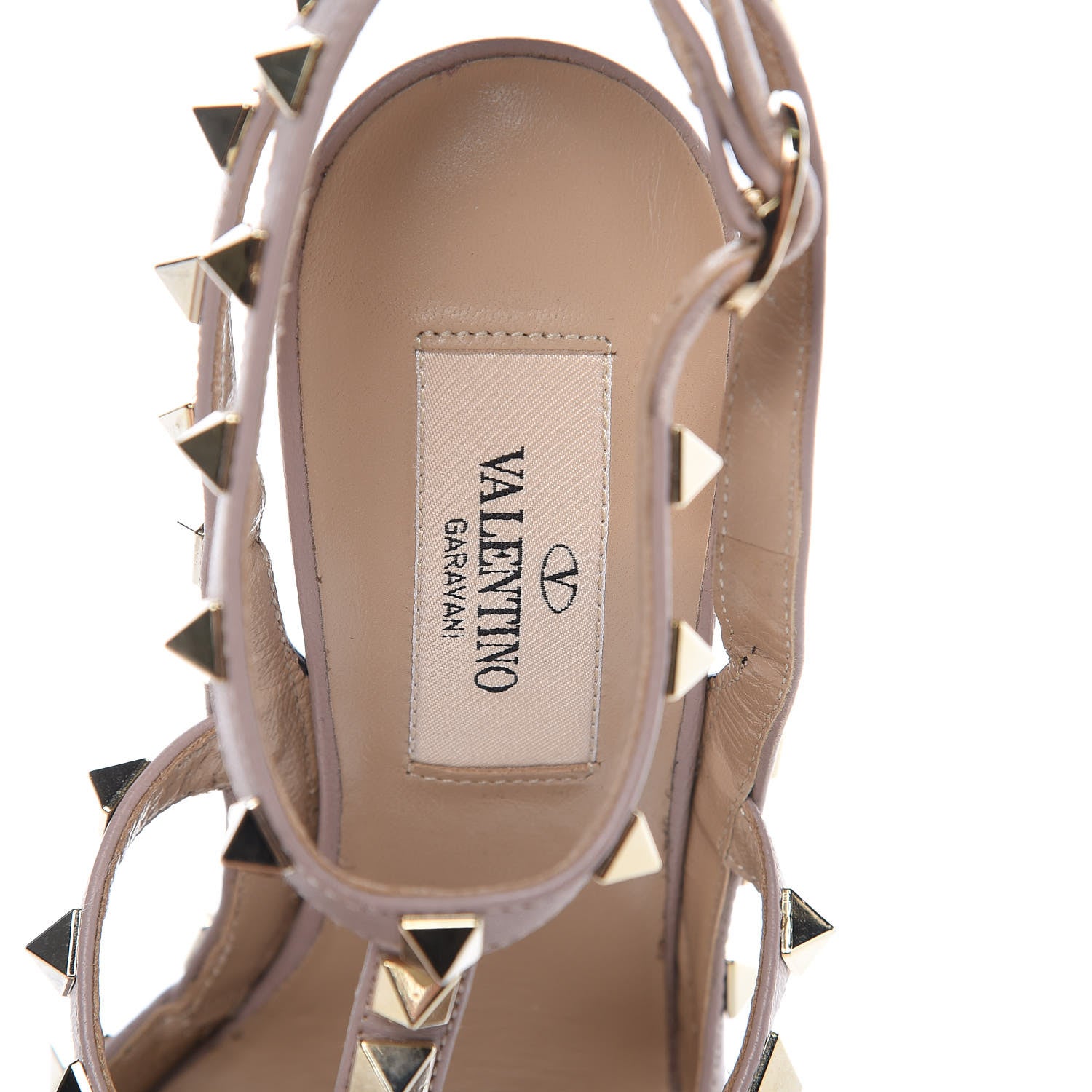 Valentino Garavani Patent Nappa Rockstud Ankle Strap 100mm Pumps 35 Black Poudre 7 of 9