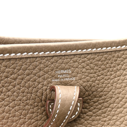 Hermes Taurillon Clemence Amazone Evelyne TPM Etoupe Bleu Indigo 6 of 10