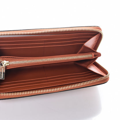 Burberry Haymarket Check Large Ziggy Zip Around Wallet Burnt Amber 5 of 9