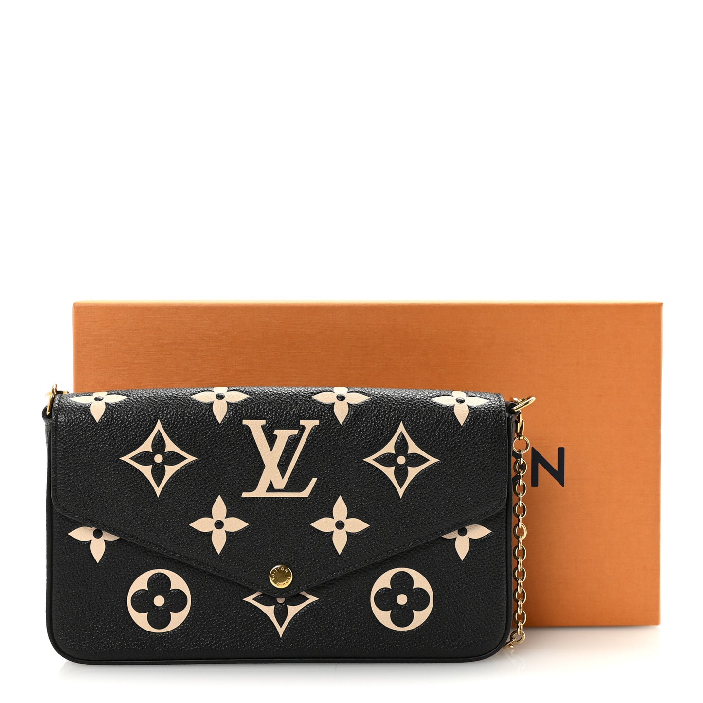 Empreinte Monogram Giant Felicie Pochette Black Beige