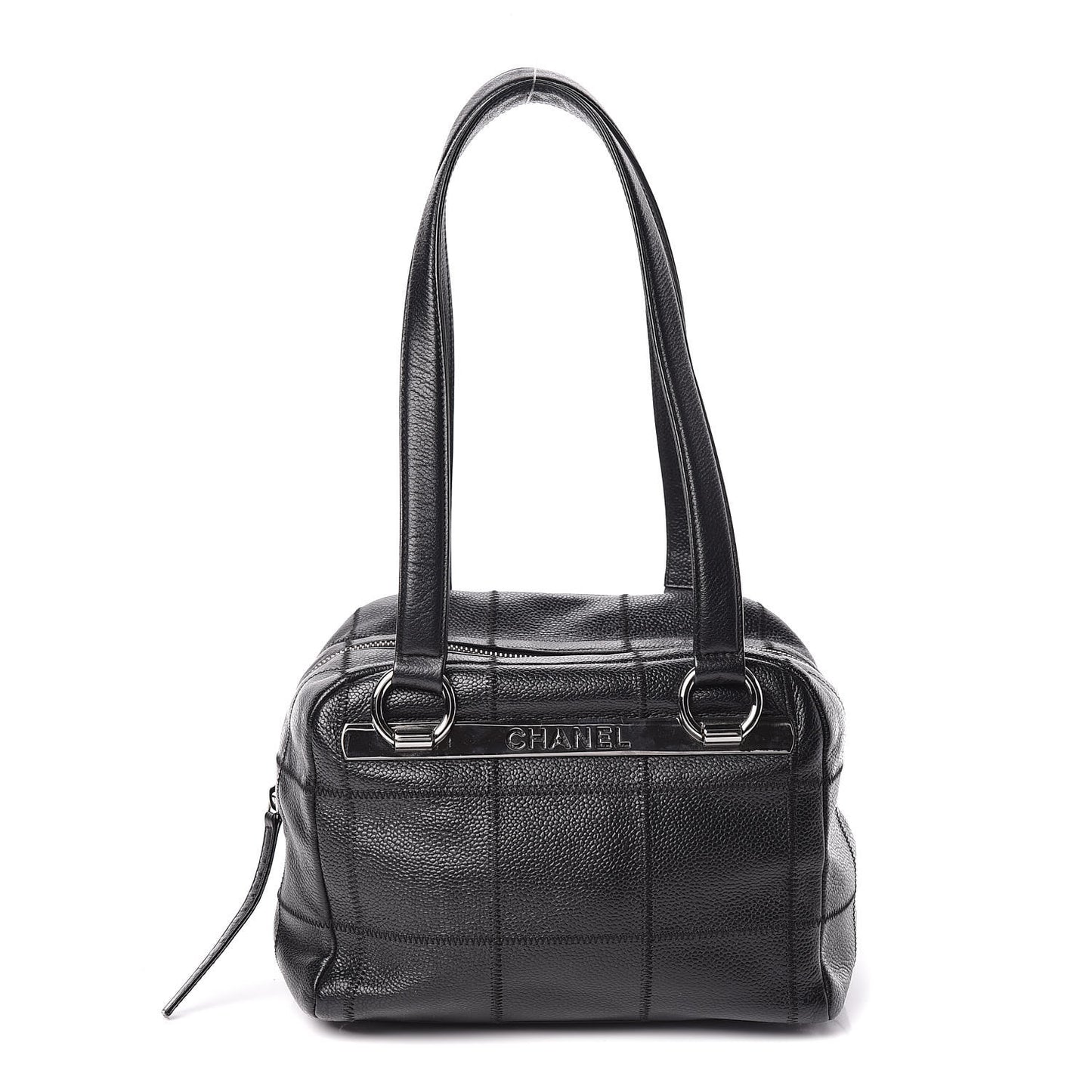 Caviar Square Stitched Bowler Black