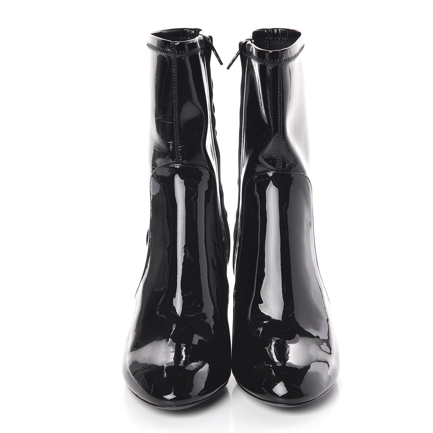 Louis Vuitton Patent Silhouette Ankle Boots 37.5 Black 2 of 7