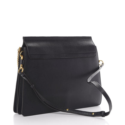 Chloe Calfskin Suede Flower Studded Medium Faye Shoulder Bag Full Blue 2 of 9
