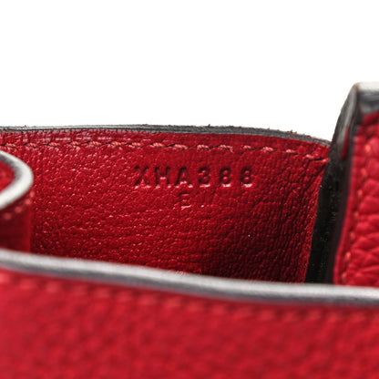 Hermes Taurillon Clemence Birkin 35 Rouge Grenat 7 of 15