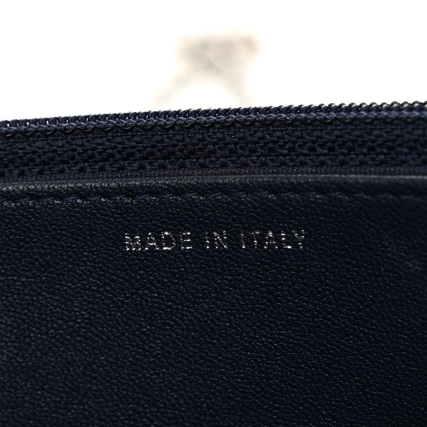 Chanel Grained Calfskin Quilted CC Box Wallet On Chain WOC Navy 7 of 12