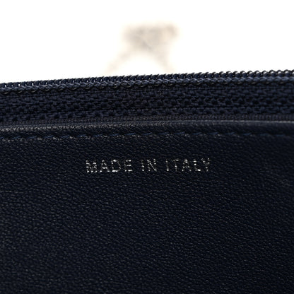 Chanel Grained Calfskin Quilted CC Box Wallet On Chain WOC Navy 7 of 12