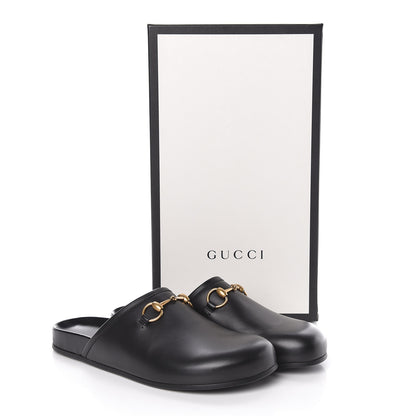 Gucci Calfskin Mens Horsebit River Slippers 8 Black 8 of 8