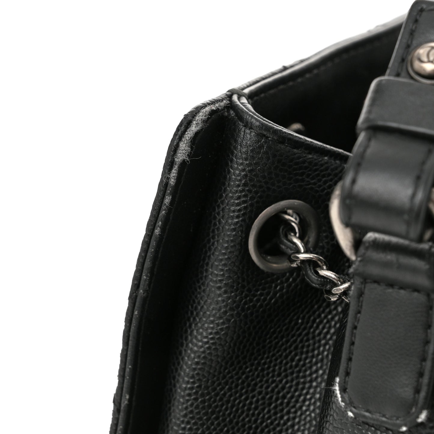 Caviar Quilted Small CC Bucket Bag Black