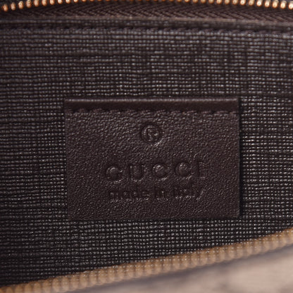 Gucci GG Supreme Monogram GG Pierce Chain Clutch Wallet Beige Ebony Black 6 of 10