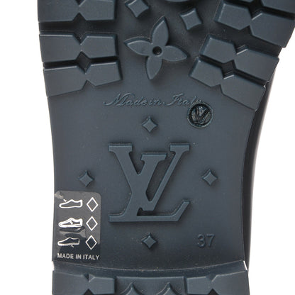 Louis Vuitton Rubber Embossed Monogram Splash Rain Boots 37 Blue 7 of 8