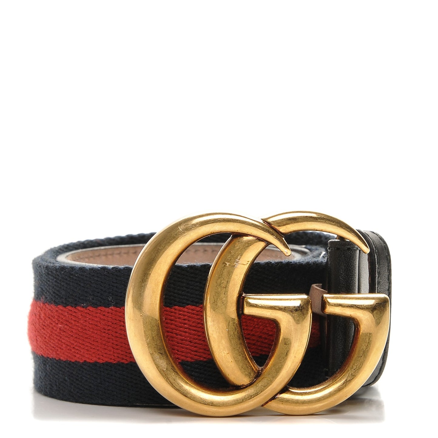 Nylon Calfskin Double G Web 40mm Belt 80 32 Blue Red Black