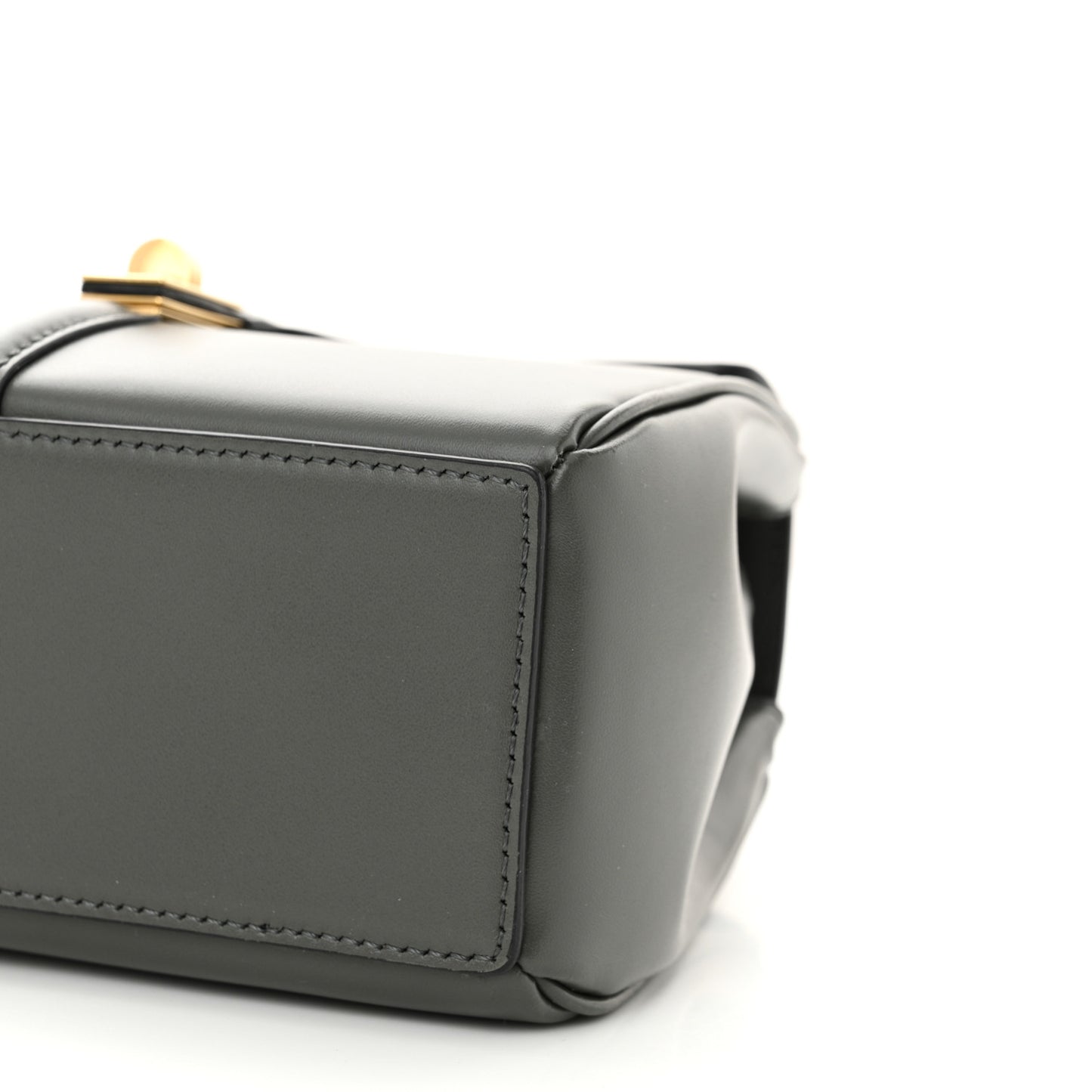 Satinated Calfskin Mini 16 Top Handle Bag Grey