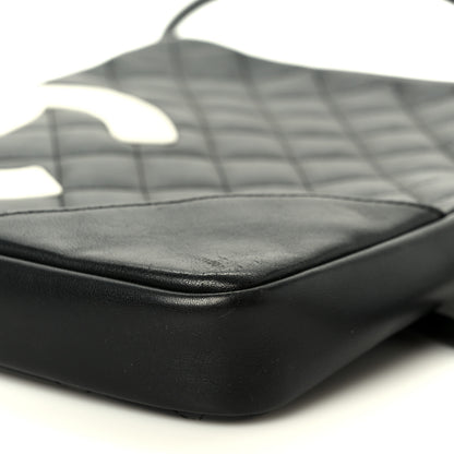 Chanel Calfskin Quilted Medium Cambon Messenger Black White 10 of 10