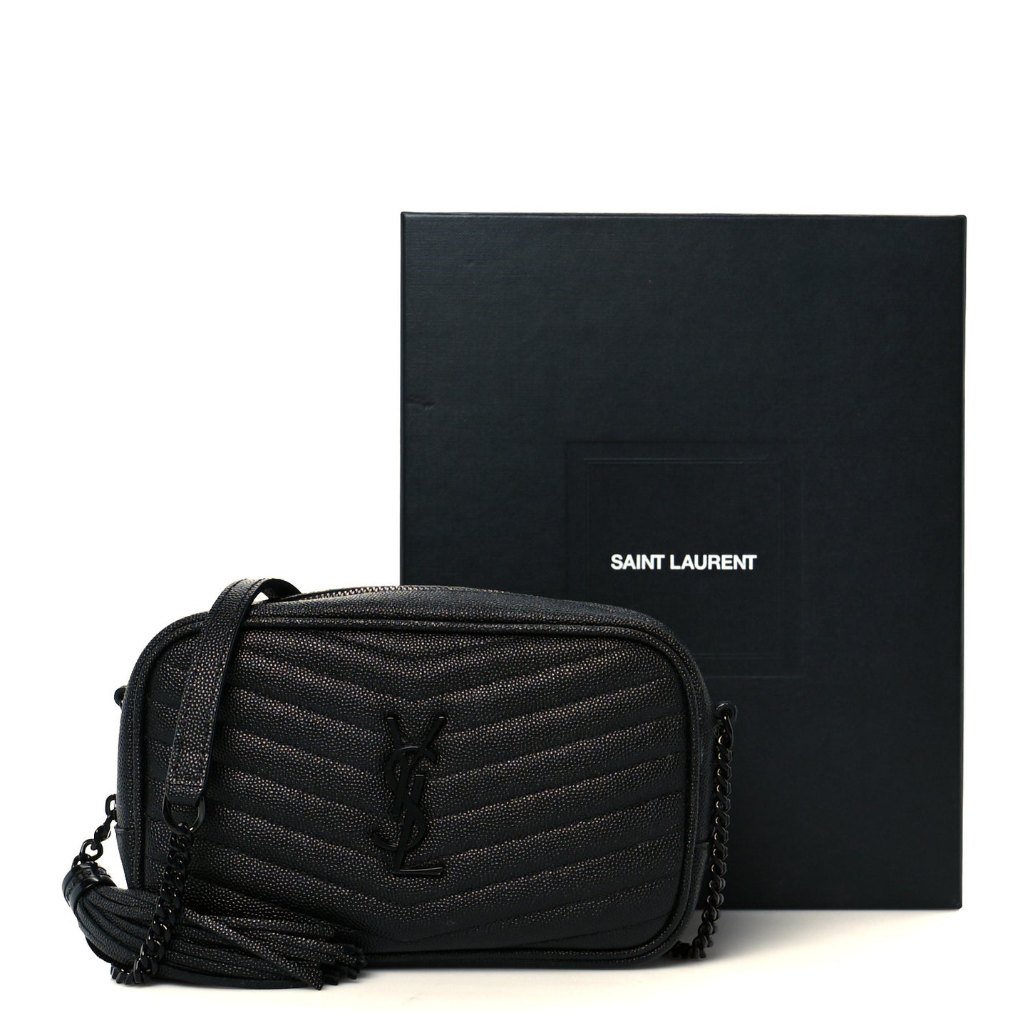 Grain De Poudre Matelasse Monochrome Monogram Mini Lou Camera Bag Black