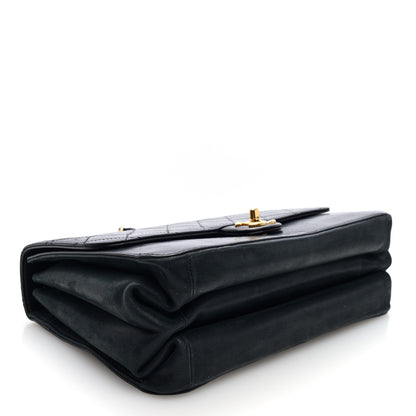 Chanel Iridescent Calfskin Quilted Straight Lined Flap Black 4 of 10